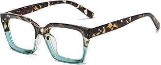 Classic Thick Square Frame Clear Lens Glasses for Women Men Non Prescription Eyeglasses