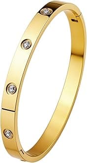 HighSpark Gold Bracelets for Women | 18K Gold Plated Stainless Steel Bracelet for Women | Lovely Gift