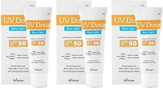 UV Doux Blue Light Tinted Sunscreen Gel SPF 50 PA+++|India’s No.1 Dermatologist Recommended Brand |UVA/UVB & Blue Light Protection, Benzene Free| Matte Finish |Oily & Acne-Prone Skin|100 g (Pack of 3)