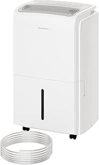 hOmeLabs 4000 Sq. Ft. Dehumidifier with Pump - Ideal for Large Rooms, Home Basements and Whole House - Powerful Moisture Removal and Humidity Control - 50 Pint Capacity