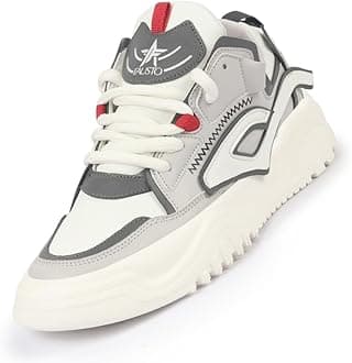 Men's Colorblocked Mid Top Chunky Lace Up Sneaker Shoes|Feather Lite Casual Shoes|Mid Ankle Sneaker Shoes