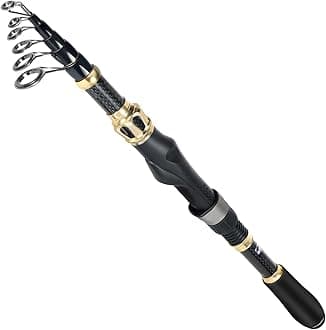 PLUSINNO Fishing Rod and Reel Combo,Fishing Pole,Telescopic Fishing Rod Kit with Spinning Reel, Telescopic Fishing Pole with Carrier Bag for Freshwater Saltwater for Men Women