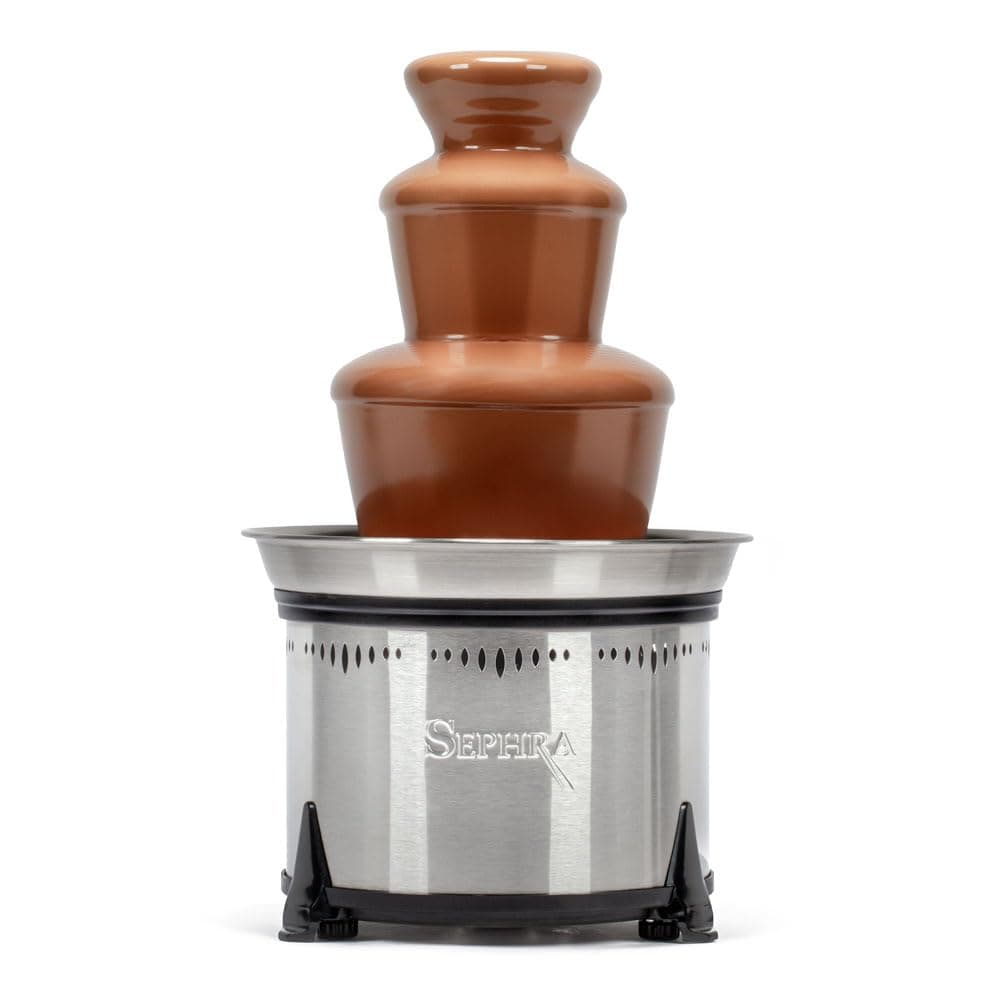 Sephra "Classic" Home Chocolate Fountain. 18", 4 Pin, Fixed Bowl Model. Up to 6lb Chocolate, great for up to 50 guests. Stainless Steel Heated Basin, not recommended for commercial use.