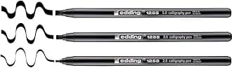 edding 1255 Calligraphy Pen Set, 3-Pens, Black