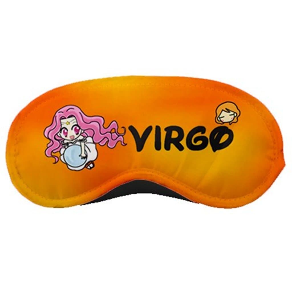 VIRGO, ZODIAC Sleeping Mask,Orange background