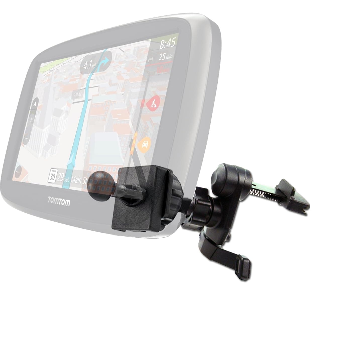 Simple-Lock Air Vent Holder Universal 16mm Ball Mount for Tomtom VIA GO Start Comfort Supreme 4.3" 5" 6" Screen GPS Sat Nav