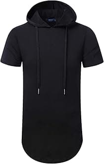 Men's S-5X Short Sleeve Fashion Athletic Hoodies Sport Sweatshirt Hip Hop Pullover