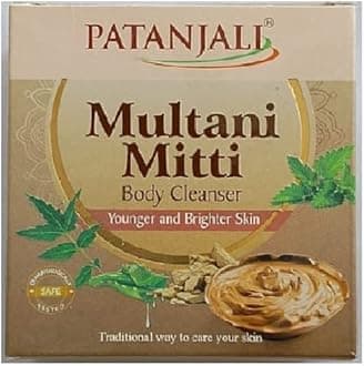 Patanjali Ojas Multani Mitti Body Cleanser, 75g (Pack of 5)