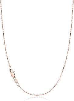 Jewlpire 18k Gold Plated 925 Sterling Silver Chain Necklace for Women, 1.1mm Cable Chains Necklace Thin & Dainty & Sturdy Women's Chain Necklaces, 14/16/17/18/20/22/24 Inches