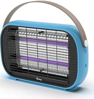 Buzbug LED Fly Zapper Outdoor Indoor,10 Years Lifespan Lamp, Rechargeable 5200mAh Battery, Portable Camping Fly Killer, Fly Trap Mosquito Trap, Bug Zapper Mosquito Zapper -MA015C(DeepSkyBlue)