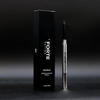 Forte Series Beard and Hairline Shaper, Smudge-Resistant Wax, Precision Brush, Sleek Travel Packaging (Dark Brown)