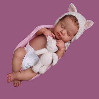 Anano Reborn Baby Dolls Silicone Full Body LouLou 20 Inch Realistic Newborn Baby Dolls That Look Real Skin Life Like Baby Doll Whole Soft Body Waterproof Baby Girl Doll Toy