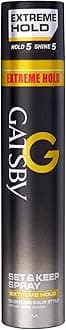 Gatsby Set & Keep Hair Spray 400ml - Extreme Hold | Quick Drying, Long Lasting Hold, No Flaking & Natural Shine | Non Sticky & Easy Wash Off | Styling Hair Spray