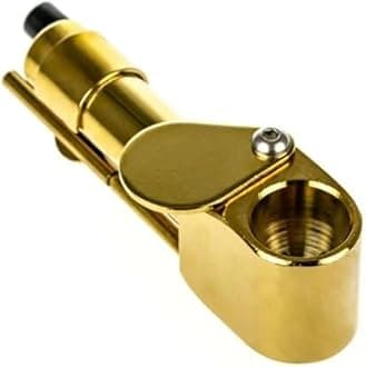 Portable Brass Smoking Pipe, Jamaican Pipe Handmade Tobacco Pipe with Box, Christmas and Father's Day Gifts