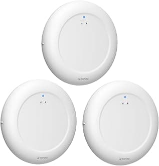 WiFi Water Detector, Smart Water Detector, with App Warnings, Waterproof to IP67, Wireless Water Sensor for Kitchen, Bathroom, Basement, SBS50 Base Station Required, SWS0A, Set of 3