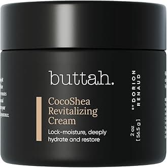 Buttah Skin CocoShea Revitalizing Cream 2oz - Natural & Organic African Shea & Cocoa Butter - Best Face Moisturizer for Dry Skin - Skin Protectant for Melanin Rich Skin - Black Owned Skincare