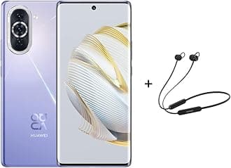 HUAWEI nova 10 Smartphone + Freelace Lite Neckband, 6.67-inch curved OLED display, 60 MP Front Ultra Wide Camera, 6.88 mm Ultra-Thin Design, 50 MP AI Triple camera, 66 W HUAWEI SuperCharge, Provence