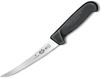 Victorinox 6 Inch Curved Fibrox Pro Boning Knife with Semi-stiff Blade