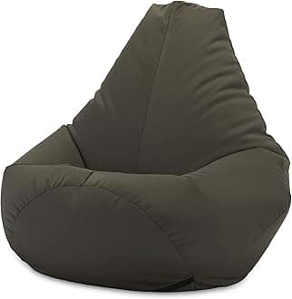 Beautiful Beanbags - Adult Highback Beanbag Chair - Large Water-Resistant for Indoor and Outdoor Use - Lounge or Gaming Chair - Manufactured in UK (Olive)