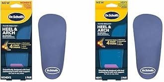 Dr. Scholl's Heel & Arch All-Day Pain Relief Orthotic Insoles, Women Size 6-10 & Men's 8-12, 1 Pair Each
