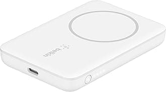 Belkin Portable Charger, MagSafe Charger Wireless Power Bank - 7.5W Wireless Charger - Portable Magnetic Battery Pack - iPhone 16, 15, 14, 13, Plus, Pro, Max, AirPods, Google Pixel 10, etc. - White