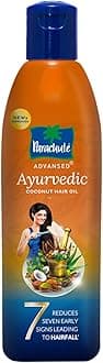 Ayurvedic Coconut Hair Oil with Basil (Tulsi), Aloe vera, Flax seed, Gooseberry (Amla) |25 Ayurvedic Ingredients | Controls Hair Fall, Dandruff, Hair Thinning|6.4 Fl.oz