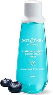 Dot & Key Rice Water Hydrating Toner With Hyaluronic |Rice Water Toner For Dry Skin, Sensitive Skin & Oily Skin |Alcohol-Free |Quick Absorbing & Non Sticky, For Hydrated Skin |Exfoliates Pores |150ml