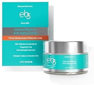 - eb5 Intense Moisture Anti Aging Moisturizer Face & Neck Cream- Tone Tighten Skin with Retinol, Fade Fine Lines & Wrinkles with Vitamin E, A & B5-1.7oz.