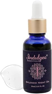 - Indulgeo Essentials Splendid Night Oil - For Face Anti Pigmentation (30 mL) | Anti-Aging, Night Beauty Skincare, Brightening & Tan Removal, For Dull, Pigmented, Damaged Skin| For All Skin Types | Ylang Ylang Oil,100% Organic