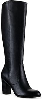 Style & Co. Womens Addyypwc Faux Leather Knee-High Boots Black 9.5 Medium (B,M)