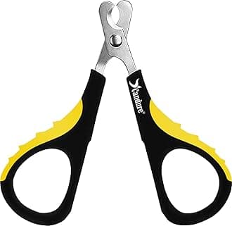 Candure Cat Nail Clipper Stainless Steel Cat Claw Trimmers for Rabbits, Guinea Pigs, Birds, Puppies, Kittens and Small Animals Pet Nail Clipper for Professional and Home Use (Yellow)