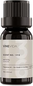 VINEVIDA Scent NO. 1316 Fragrance Oil - 10mL - Inspired by: Laurier 62 Fragrance Oil for Candle Making - Made in USA Candle Scents Scents for Soap Making