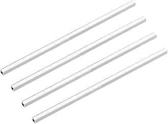 uxcell 6063 Aluminum Square Tube, 6mmx6mmx1mm Wall Thickness 200mm Length Seamless Straight Pipe Tubing 4 Pcs