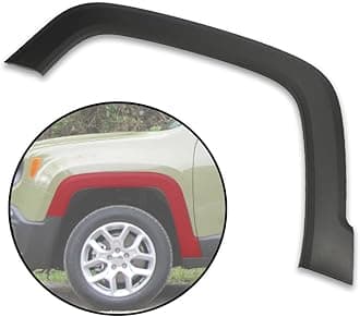 G-PLUS Front Wheel Arch Fender Flares Compatible With 2015-2021 Jeep Renegade, Fender Trim Molding Moulding Black Wheel Cover Protector 5XB67LXHAA CH1790104 (Front Left)