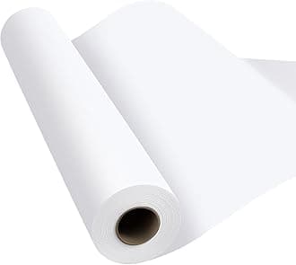 Craft Paper Roll 15''×1200'', Industrial-Grade Kraft Paper Roll, White Easel Paper Roll for Kids for Moving, Gift Wrapping, Wall Art, Table Runner, Floor Covering, Packing, Bulletin Board Paper