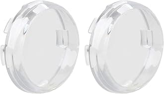 NTHREEAUTO 2 Inch Clear Bullet Turn Signal Lens Cover Compatible with Harley Sportster, Dyna, Road King, Street Glide, Softail
