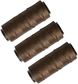 3 Rolls Sewing Thread for Hair Weave Bundles, Hair Extensions, Sewing Hair Weft, Making Wig DIY Weaving Thread (Dark Brown)