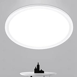 Modern 7" Led Ceiling Light Fixture, Ultra Thin Flush Mount, 18W, 1800Lm, 6500K, Round, White, for Kitchen, Bedroom, Pantry, Basement, Home Office