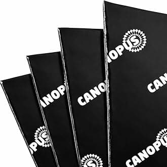 Car Sound Deadening Mat - 80 mil, 10 sqft, Butyl Sound Deadener for Trunk, Doors, Floor & Ceiling, Audio Dampening Material, Pack of 10 Sheets, Black
