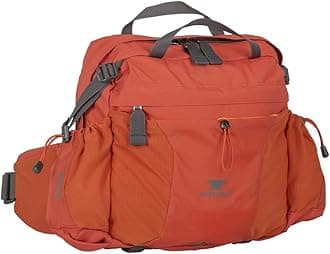 Day Lumbar Waist pack, Running, Hiking, Cycling, Travel, and Outdoor Sport Activities with Dual Water Bottle Holders, Cinnamon Red