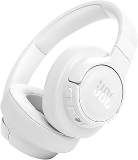 Tune 770NC Adaptive Noise Cancelling Wireless Over-Ear Headphones, Pure Bass Sound, Smart Ambient, Bluetooth 5.3, Le Audio, VoiceAware, 70H Battery, Multi-Point Connect - White, JBLT770NCWHT