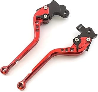 CNC Clutch Brake Levers Compatible with RE 650 Interceptor (INT650) 2023-2024 Super Meteor Shotgun 650 2024, Bear 650 2025 Motorcycle Long Red