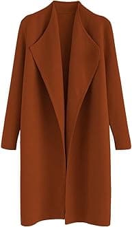 CHICWISH Women's Classy Open Front Knit Coat Cardigan Coatigan Light Jacket