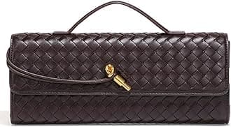 UpbullUpbull Trendy Woven Evening Clutch Purses Women Underarm Shoulder Handbag Cute Satchels Crossbody Purse PU Leather Wallet