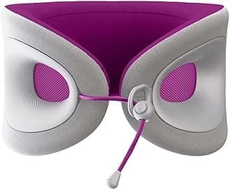 Cabeau Travel Pillow for Long Flights – Evolution X - Memory Foam Neck Support - Comfort On-The-Go for Airplane, Train, and Car (Amethyst)