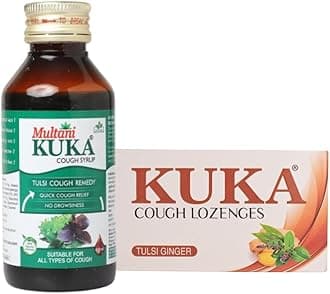 Multani Kuka Cough Combo | Syrup (100 ml) And Lozenges (8x6-Strip) | Quick Relief From Cough, & Sore Throat | Ayurvedic Cough Relief Products | Relief Against Cough & Cold