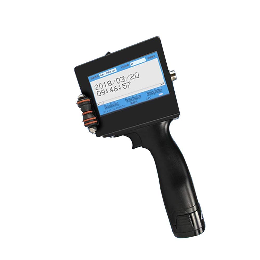 Handheld Price Labelling Gun, Smart Hand-held Inkjet Printer Touch Screen Small Nozzle Production Date QR Code Pattern Barcode Printer Gift Cartridge
