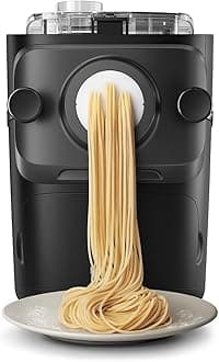 Philips 7000 Series Pasta Maker - ProExtrude Technology, Auto-Weighing, 8 Shaping Discs, Perfect Dough, Easy Clean, Up to 8 Portions, Black (HR2665/93)
