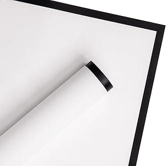 RUSPEPA 20 Sheets Flower Wrapping Paper - Black Edge Frosted Waterproof Floral Bouquet Wrapping Paper - Florist Supplies Packaging Paper for Birthday, Wedding and DIY Crafts - White/Black