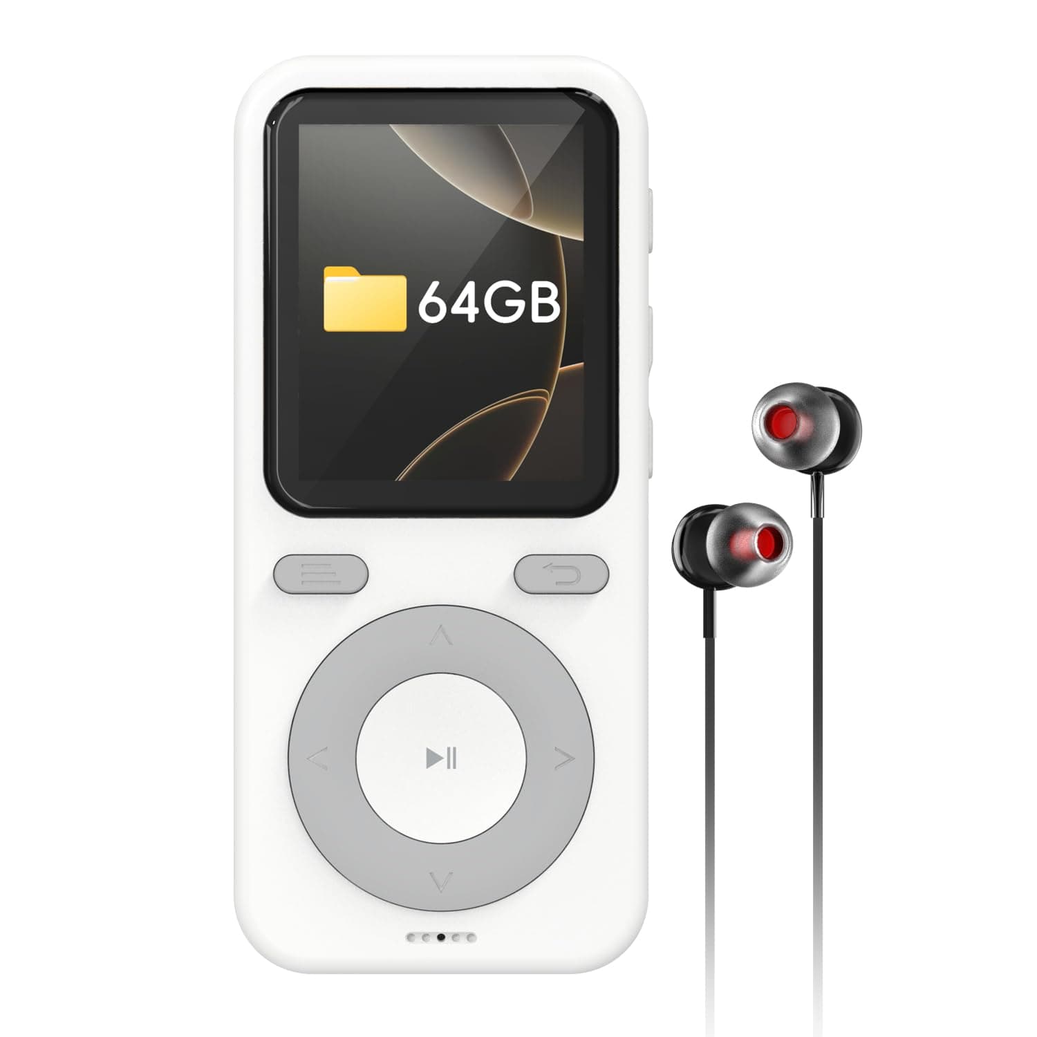 MP3 Player with Bluetooth 4.0, 16GB Digital Audio Player with Headphone, Armband, FM Radio, Voice Recorder, Support Up to 128GB, Black